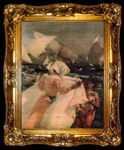 framed  Joaquin Sorolla Bathing, ta009-2